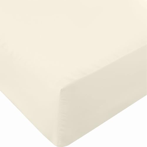 Utopia Bedding Queen Fitted Sheet - Bottom Sheet - Deep Pocket - Soft Microfiber - Shrinkage and Fade Resistant - Easy Care -1 Fitted Sheet Only (Ivory)
