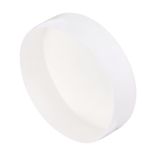 Image of uxcell 2pcs Rubber End Caps 200mm(7 7 /8 Inch) ID Vinyl Round Tube Bolt Cap Cover Screw Thread Protectors White, 50mm Height
