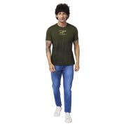 Image of Spykar Men's Slim Fit Round Neck Half Sleeve Printed Casual T-Shirt
