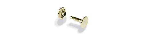 Tandy Leather Double Cap Rivets Large Solid Brass 100/pk 1383-11