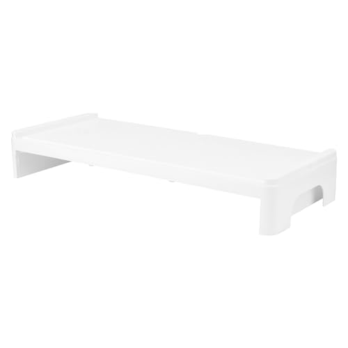 OATIPHO Elevador Blanco para Monitor de Computadora Soporte y Estante para Teclado, Optimizado para Oficinas y Espacios de Trabajo