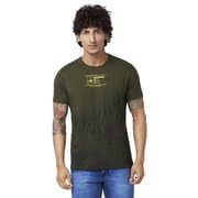 Image of Spykar Men's Slim Fit Round Neck Half Sleeve Printed Casual T-Shirt