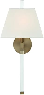 Crystorama Renee 1 Light Aged Brass Sconce
