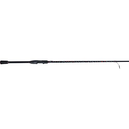 Abu Garcia 7’ Vendetta Spinning Fishing Rod, 1-Piece Rod, 8-14lb Line Rating, Medium Heavy Rod Power, Fast Action, 1/4-3/4 oz. Lure Rating, Black