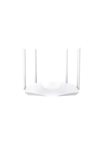Tenda RX3 routeur Wi-FI 6 WLAN, AX1800 Double Bande (5GHz:1202Mbps,2.4GHz: 574 Mbps),processeur quadricoeur, 1 Port WAN gigabit, 3 Ports LAN gigabit, Mode AP, contrôle Via l’app, (Amazon Exclusive)