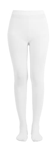 EMEM Apparel Women's Solid Colored Opaque Microfiber Footed Tights