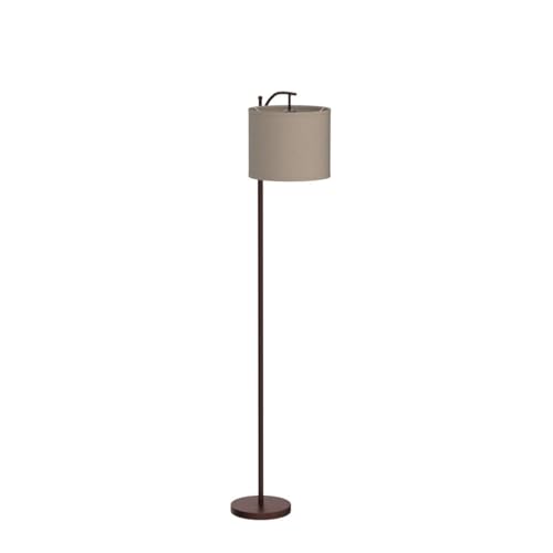 ROTTOGOON Floor Lamp for Living Room, LED Standing Lamp with Wood Pattern Lamp Shade Tall Industrial Floor Lamp Reading for Bedroom, Office (9W LED Bulb Included) - (Oil-Rubbed Bronze)