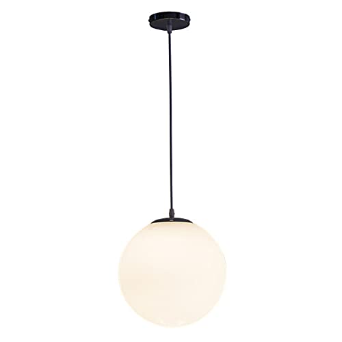 Lámpara colgante de globo de vidrio de 15 cm de mediados de siglo para techo individual de cocina