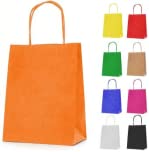 30 Kraftpapiertüten für Geschenke, Lebensmittel & Süßigkeiten | Starke nachhaltige Tragetaschen mit gedrehten Griffen | Ideale Tasche für Kinderpartys, Weihnachten, Hochzeit Cover