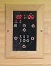 SANOTECHNIK Cabine infrarouge GRENA DELUXE (pour 1 personne, 80 × 110 × 190 cm) – Sauna infrarouge avec 4 projecteurs à spectre complet, verre de sécurité ESG de 6 mm, Bluetooth, MP3, lumière couleur