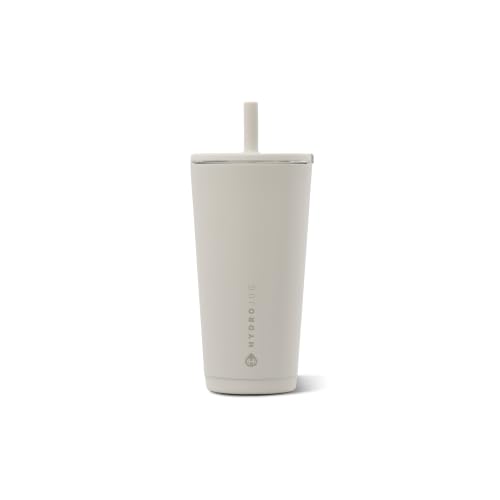 HydroJug Everyday Tumbler 20 oz, Ceramic-Lined Straw Cup, Linen