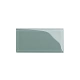 Giorbello Glass Subway Backsplash Tile, 3 x 6, Slate, Sample Tile (1 Piece)