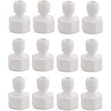 Devanshi Elbows Connectors Reducer Direct Inlet Valve Straight Type 1/4 Inch QC x 1/2 inch Thread for RO UV UF Mineral Water Purifiers Service Solid Filter Cartridge (Pack of 12)