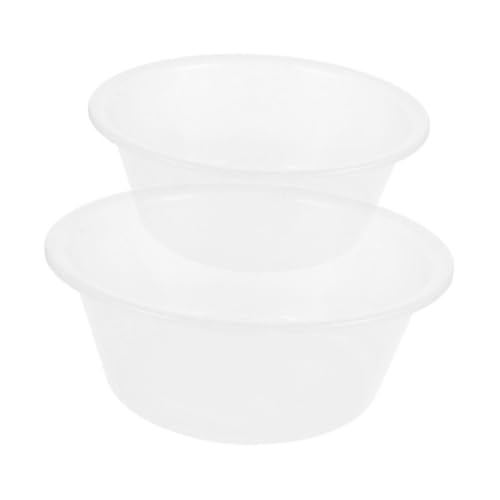 2 piezas cubeta grande para baño de pies de plástico miniatura 1