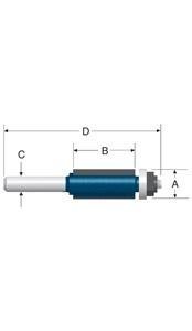 Bosch 84501M 1/4 in. x 1 in. Carbide Tipped 2-Flute Flush Trim Bit