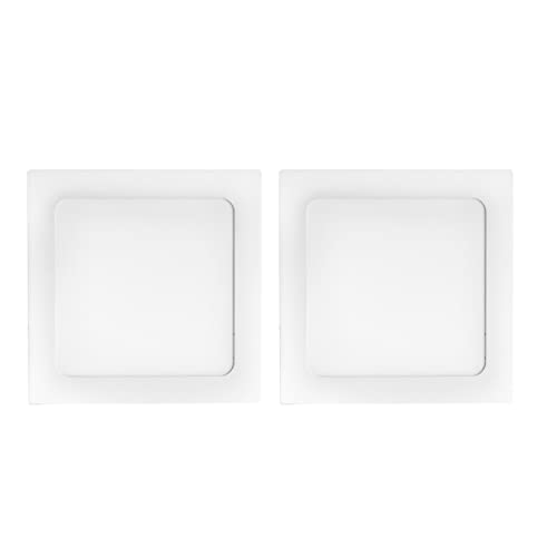Image of Gesto 6W Square 4.5 Inch Ultra Slim LED Recessed False Ceiling Light for POP Coolday White-Pack of 2