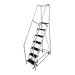 Cotterman 1507R2630A2E10B4W5C1P6 - Rolling Ladder Steel 100In. H. Gray