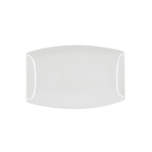 Quid Gastro Fuente Rectangular Porcelana 30.5x19.5x2.5cm Porcelana Apto Microondas Apto Frigorífico Apilable