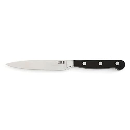 QUID PROFESSIONAL Inox Chef Black Cuchillo Multiusos Acero Inoxidable 12cm Acero Inox Extra Resistente
