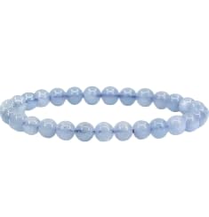 Bracelet pierres semi-précieuses 6mm perles cristal extensible femme