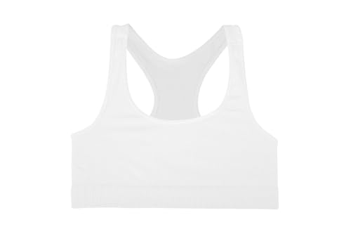 Kurve Girl’s Stretchy Crop Racerback Undershirt Training Sports Bra, UV Protective Fabric, UPF 50+, Made in USA,2