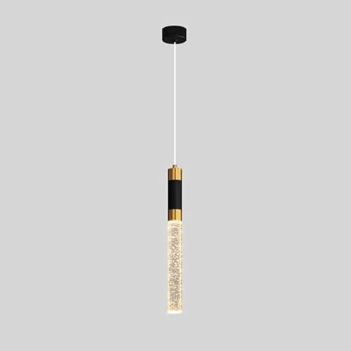 Mini pendentif LED Bubble en acrylique noir et or pour éclairage d'escalier
