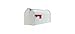 Gibraltar Mailboxes Elite Medium Capacity Galvanized Steel White, Post-Mount Mailbox, E1100W00