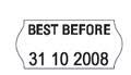 BEST BEFORE 26x12mm White Wavy Edge Meto Style Labels 54,000 Labels