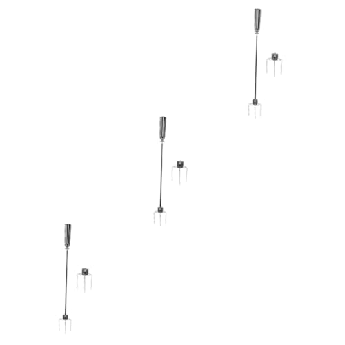 SUPVOX 3 Sets Rotisserie Meat Fork Roast Chicken Tool Stainless Steel Grill Fork Oven Accessory