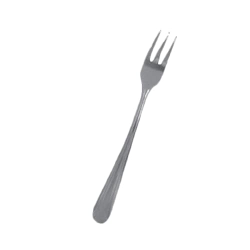 FSE SLDO008 Oyster Fork, 5.63", Medium-Weight, Simple line-Trimmed Handle, 18/0 Stainless Steel, Bright Finish, Domilion, Pack of 12
