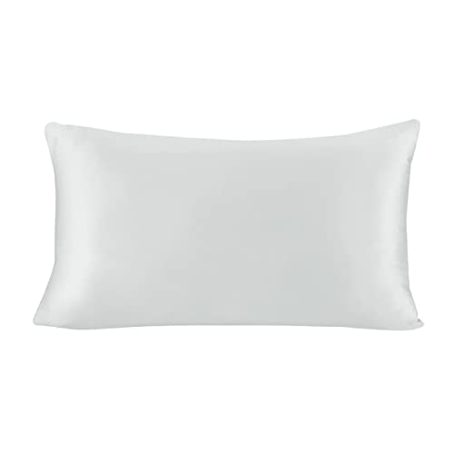 シルク 枕カバー シルク100% 美肌 美髪 保湿 まくら カバー ピローケース ホテル品質 寝癖防止 洗濯可能 silkpillowシルバー