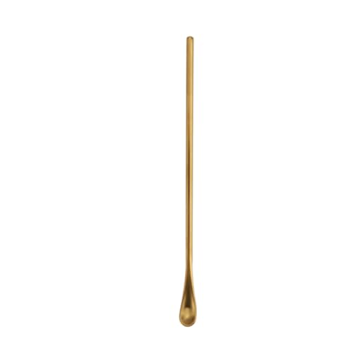 HOMOBABE Cuchara de Café de Acero Inoxidable Dorada Mango Ergonómico Largo y Acabado Pulido Brillante, Adecuado para Uso en Casa Fiestas