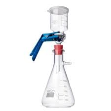 Membrane Filter Holder Assembly, Borosilicate Glass with 47mm Membrane Dia, 300ml Funnel, 1000ml Flask, Silicon Rubber Cork, Support Clamp-image-48
