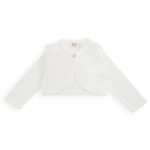 Girls’ Knit Bolero Shrug – Soft Acrylic Long Sleeve Shrug for Special Occasions