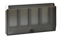 Cadre 4 modules blanc encastrable à fixation rigide pour plaques d'interrupteurs