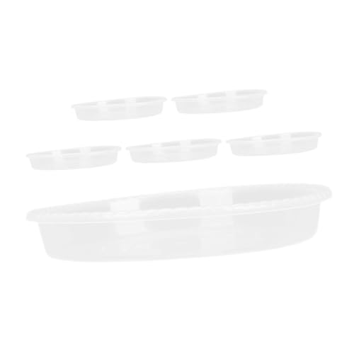 SHINEOFI 6 pièces Plateau Soucoupe Transparent pour Pot de Plante Bac Collecteur Eau Plastique Base Antidébordement pour Pots de Fleurs Intérieur et Extérieur Support Pratique pour Jardin