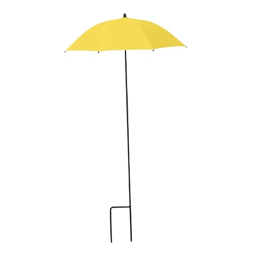 MYCENSE Plant Umbrella Shade Cover 20 inch Versatile Sturdy with Stake Sun Protection for Outdoor Plants for Flower Bonsai Backyard, Yellow