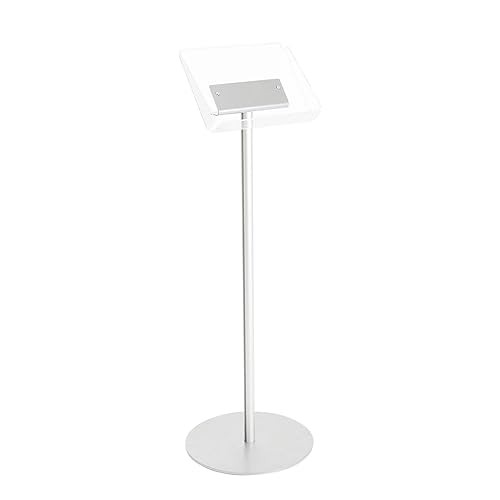 Danieli Store | Expositor publicitario de pie con atril apoyalibros tamaño A4 horizontal | Soporte de metacrilato para Libros, Catálogos y Menú