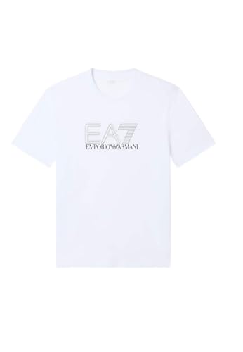 T-shirt blanc EA7 Emporio Armani pour un style sportswear chic au quotidien