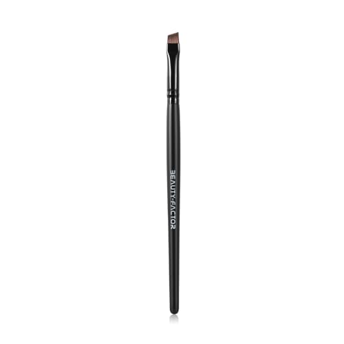 Angled Eyeliner Brush - Precision Ultral Thin Angle Eye Liner Brushes Fine Point with Flat Synthetic Bristles for Brow Powder, Smooth Gel, Cream, or Liquid for Creating Sharp Lines, Detailed Eye Looks