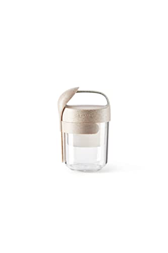 Lékué 0301014V19 Jar To Go Organic, Beis, 400 ml