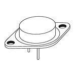 Transistor Darlington NPN 100 Volt 20 Amp 3-Pin 2+ Tab TO-3 Bag