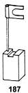 Diagram of a carbon brush with connector