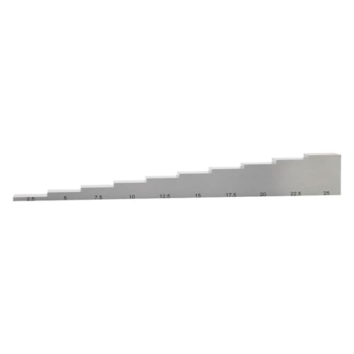 Bloc d'étalonnage ultrasons en acier 1018 usiné de 2,5 à 25 mm