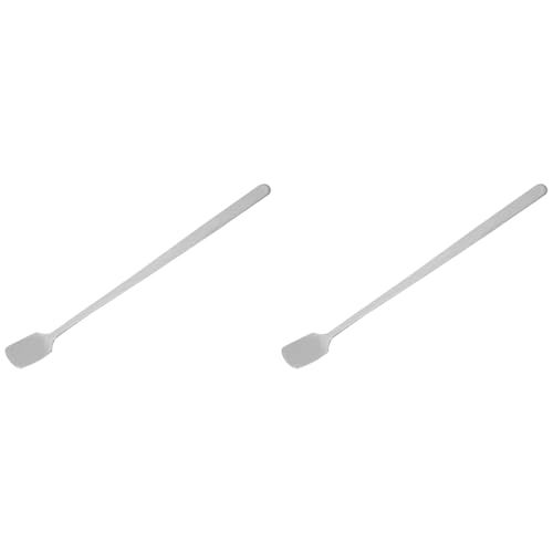 Stainless Steel Mixing Spoons, 2PCS 6.7in Square Head Long Handle Wax Stirring Spoons for Candle Making Soap DIY Cosmetics Durable Heat Resistant Spoon Set