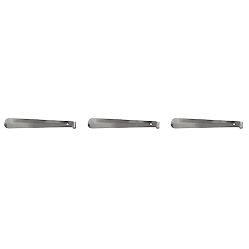 Tacdas 3X de Acero Inoxidable Manipulado Zapato Cuerno Levantador de Zapatos Herramienta Duradera de Plata, 30 cm / 11.8 Pulgadas