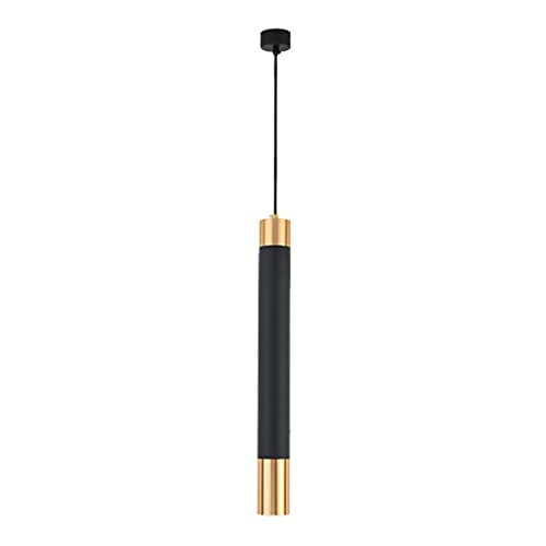 Pendentif LED moderne 3W noir tube long 55cm lustre chic pour plafond design
