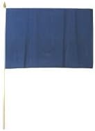 One Dozen Navy Blue 12x18in Stick Flags.