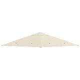Outsunny Techo de Repuesto para Cenador 8 Orificios 3x3 m Blanco Crema
