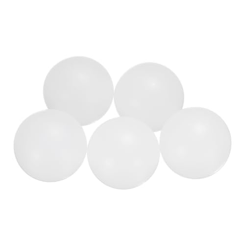 uxcell 5pcs PP Plastic Bearing Balls 30mm Solid Plastic Balls, G2 Precision Bearing Ball Frosted Surface, White